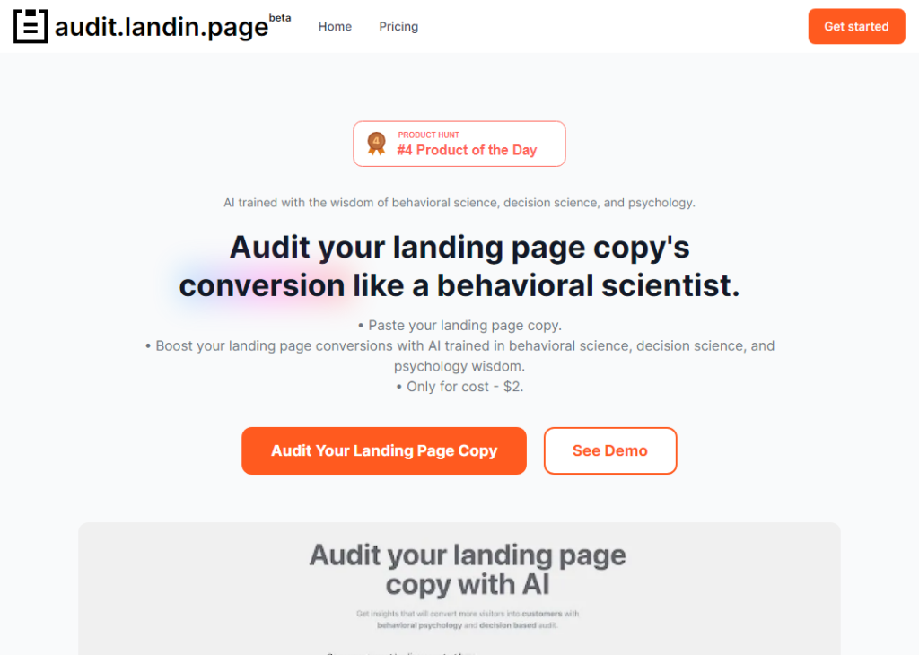 Audit Landin Page