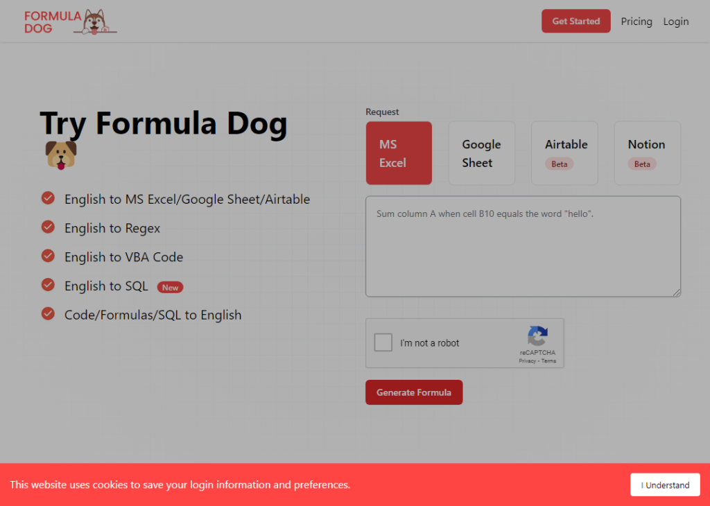 Formula Dog