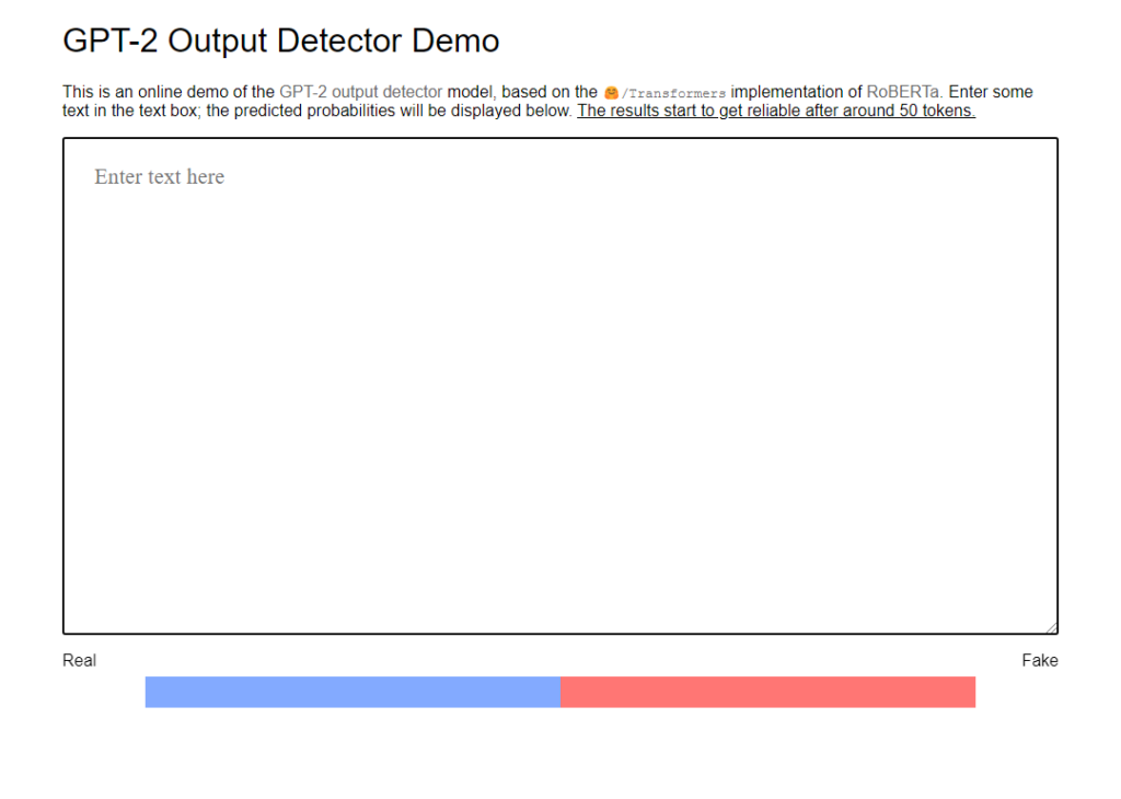 GPT-2 Output Detector