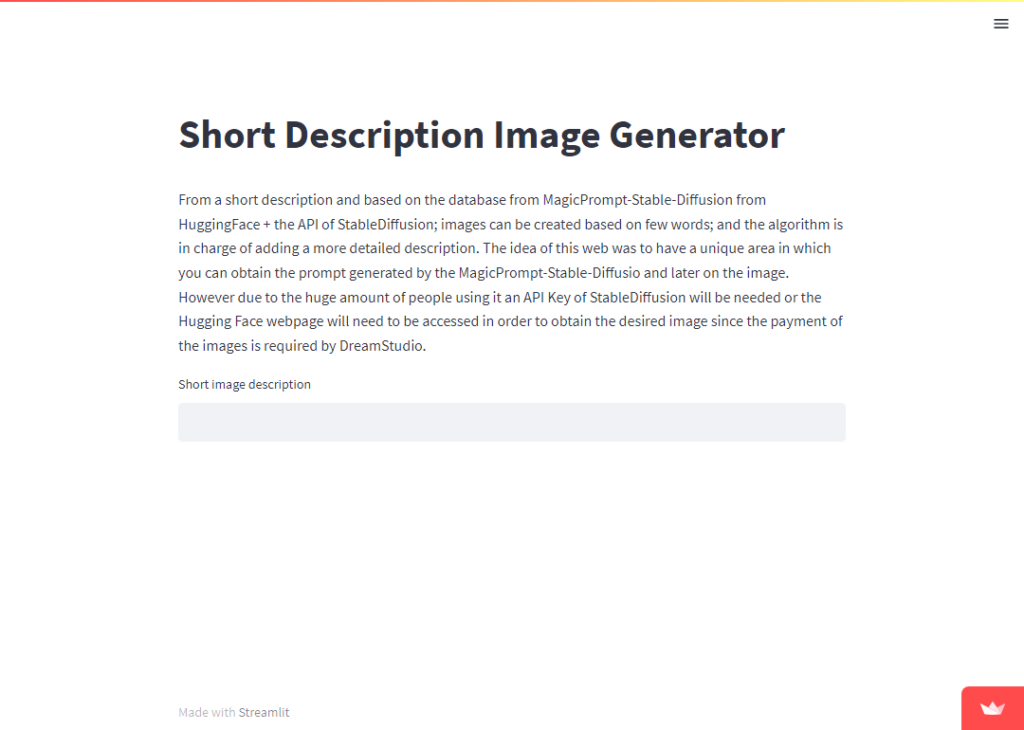 Short Description Image Generator