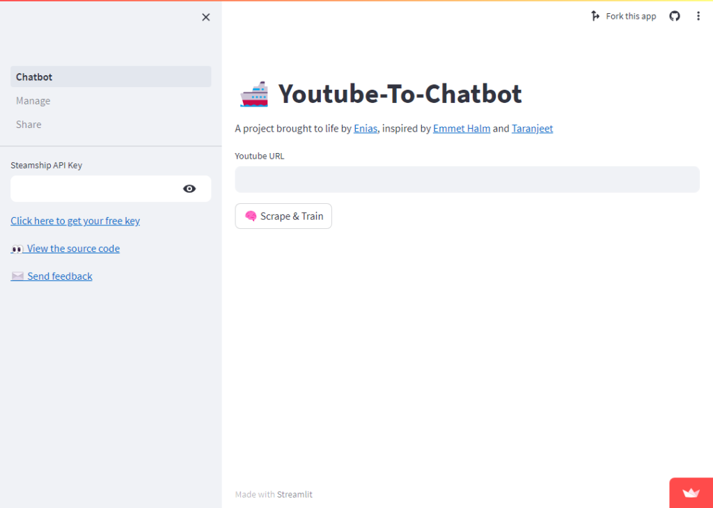 YouTube to Chatbot