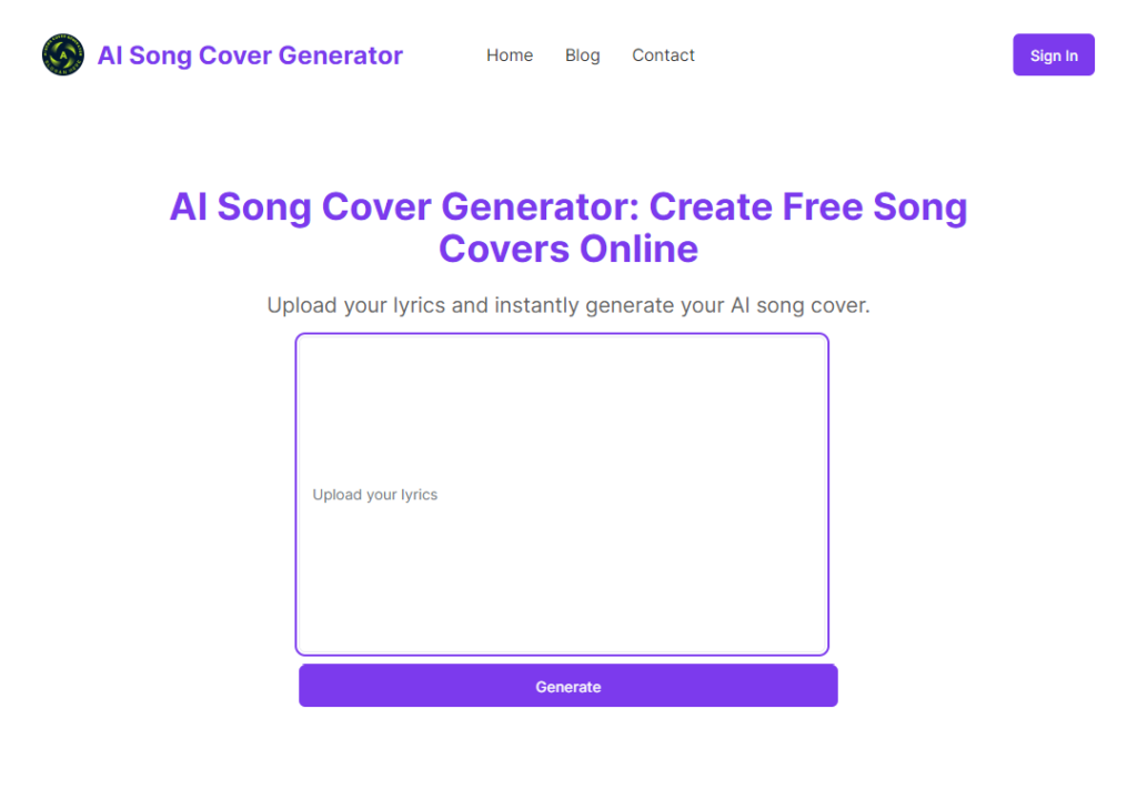 AI Song Cover Generator