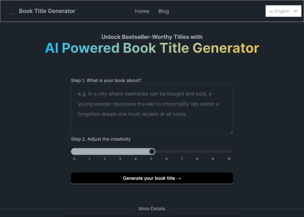 AI Book Title Generator