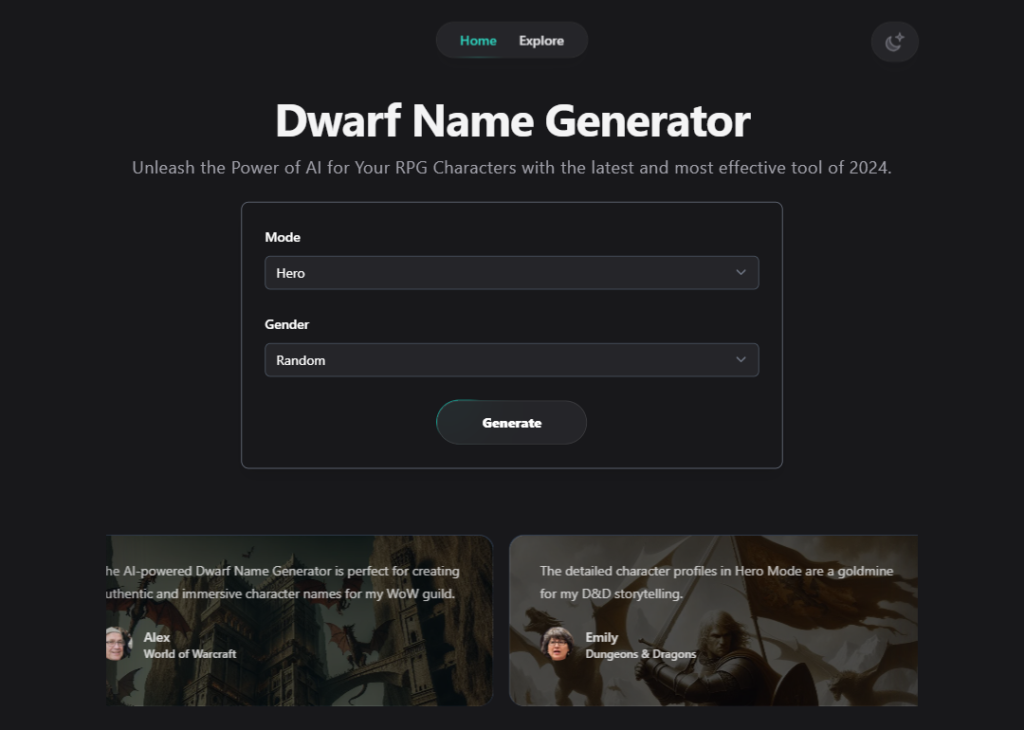 Dwarf Name Generator