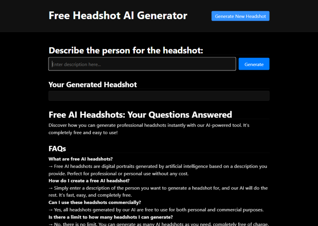 Headshot AI Generator