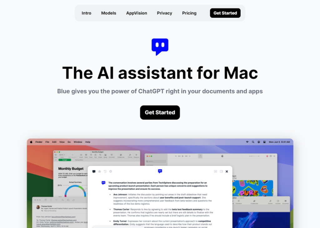 Blue – ChatGPT for Mac