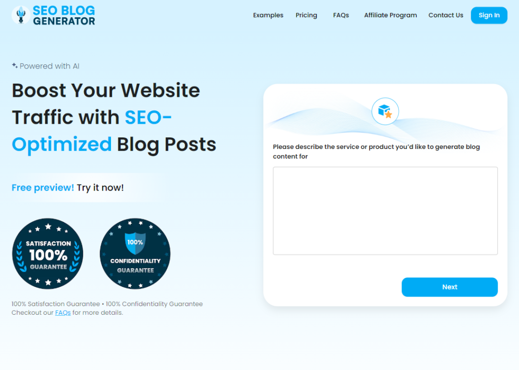 SEO Blog Generator