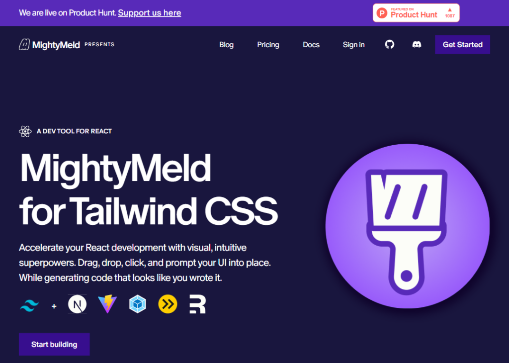 MightyMeld for Tailwind CSS and React