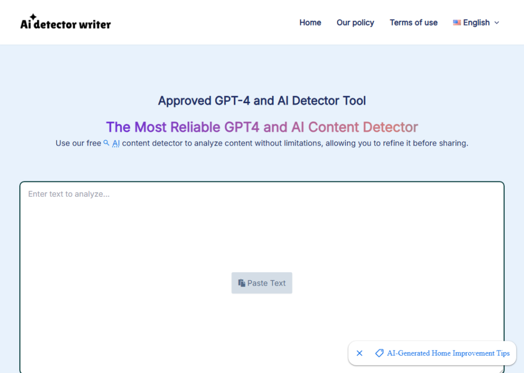 AI Detector Write