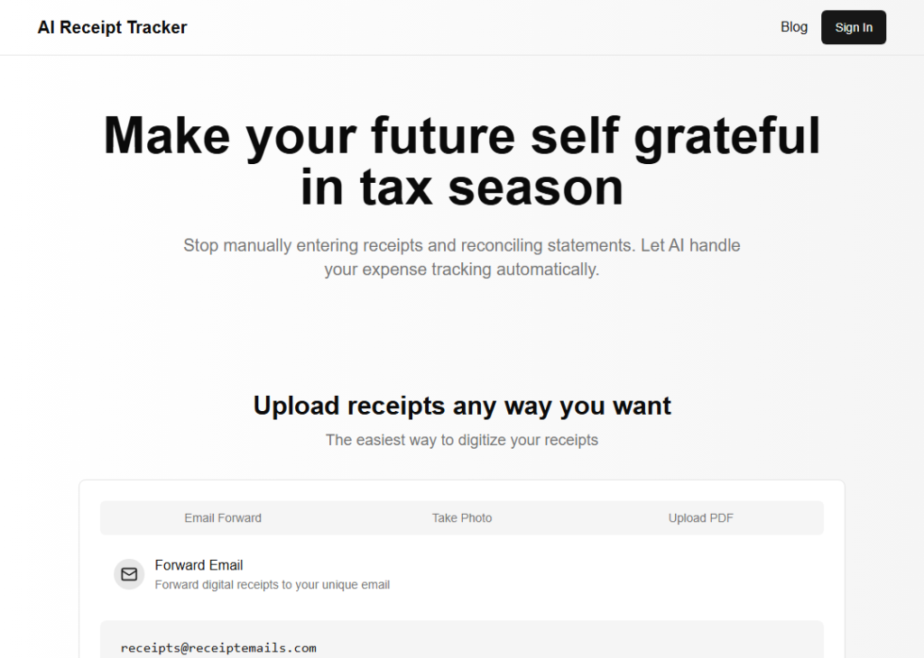 AI Receipt Tracker