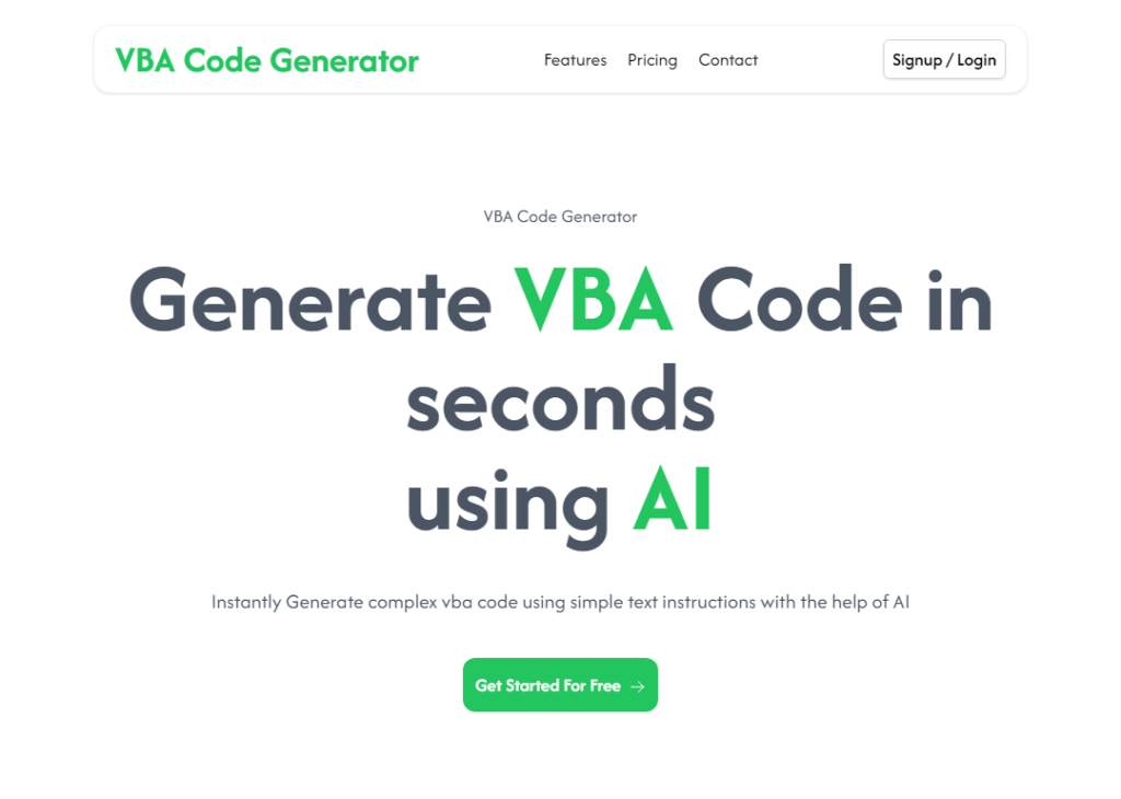 VBA Code Generator